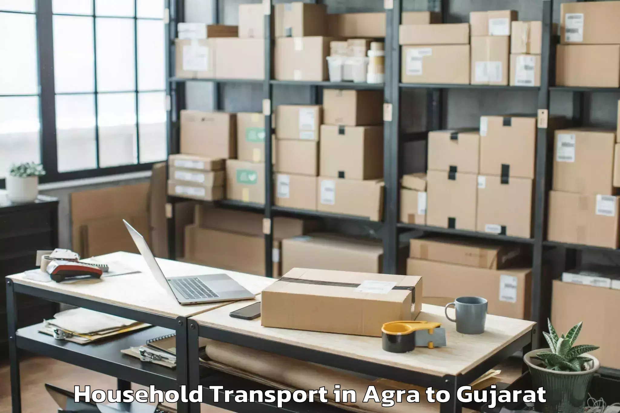 Reliable Agra to Hemchandracharya North Gujarat Household Transport